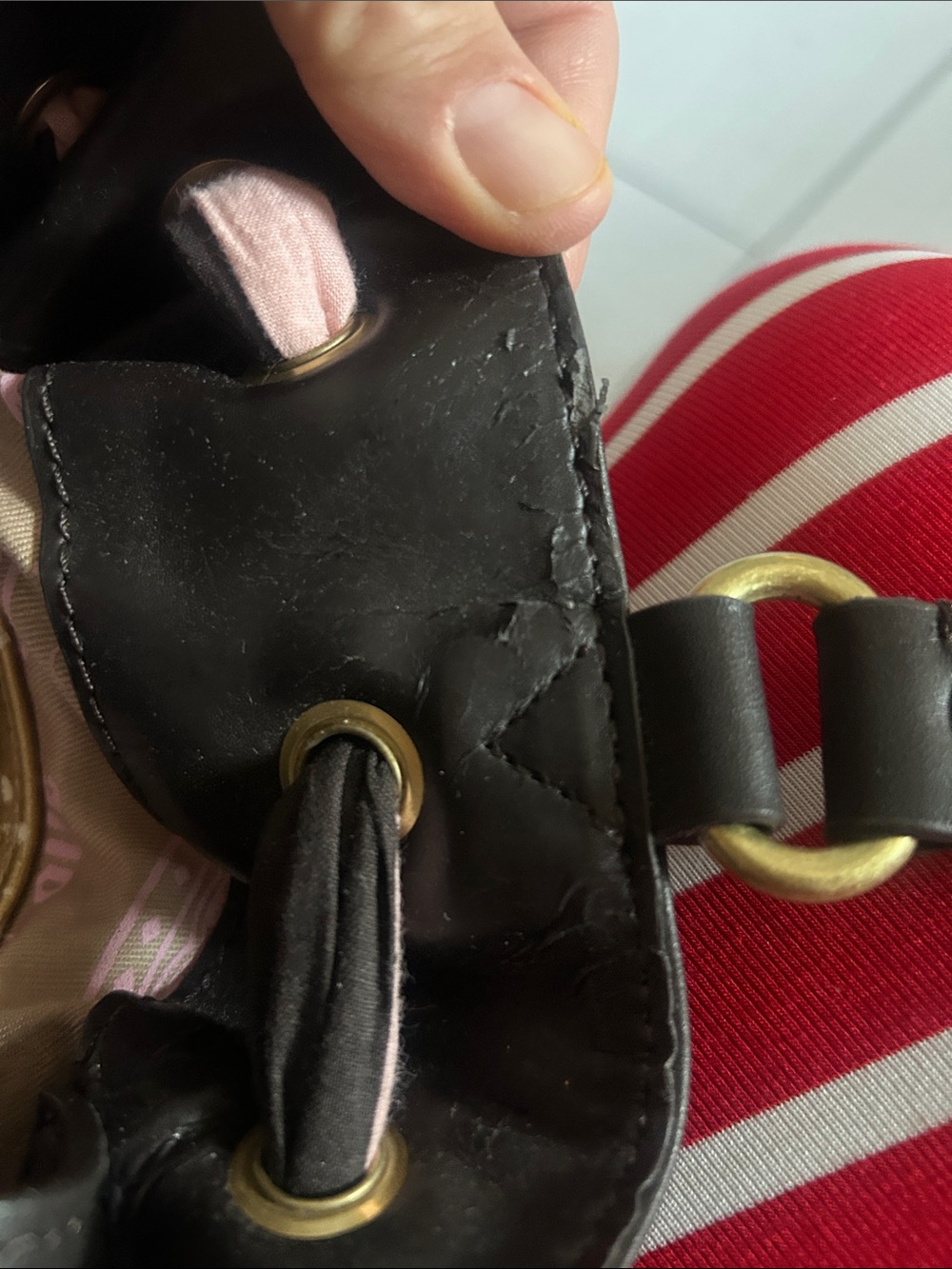 Juicy Couture Pink and Black Crest Tote with Heart Charm - Picture 7 of 12